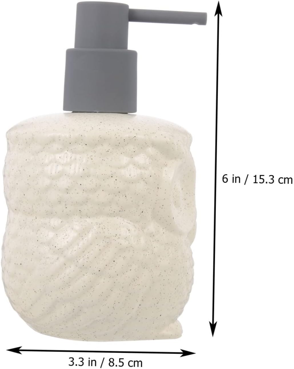 PRETYZOOM Modern Owl Ceramic Lotion Dispenser 440ml Reusable Soap Bottle
