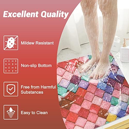 ZOESOE Non-Slip 32x32 Inch Shower Mat with Massage and Drainage