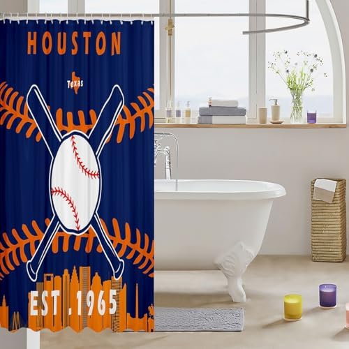 Erosebridal Kids Baseball Shower Curtain 72x72 inch