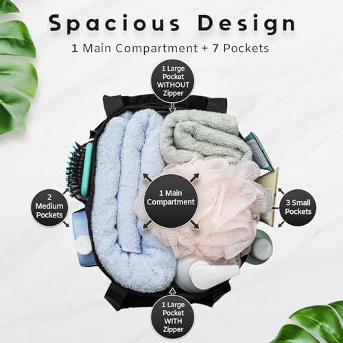 DV Lifestyle Mesh Shower Caddy with 7 Pockets and Zipper 1