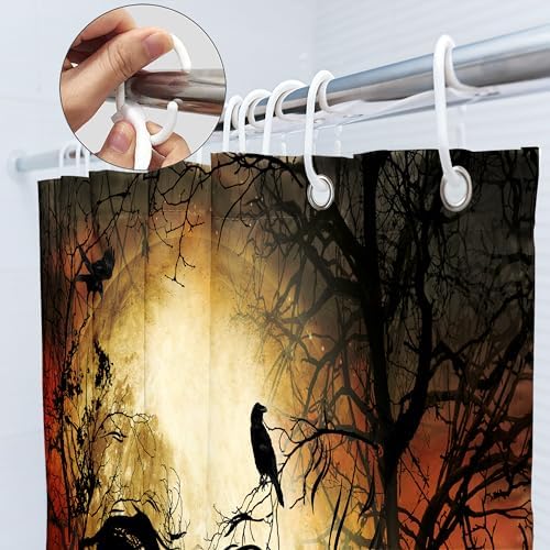 SVBright Gothic Skull Shower Curtain Set 60x72