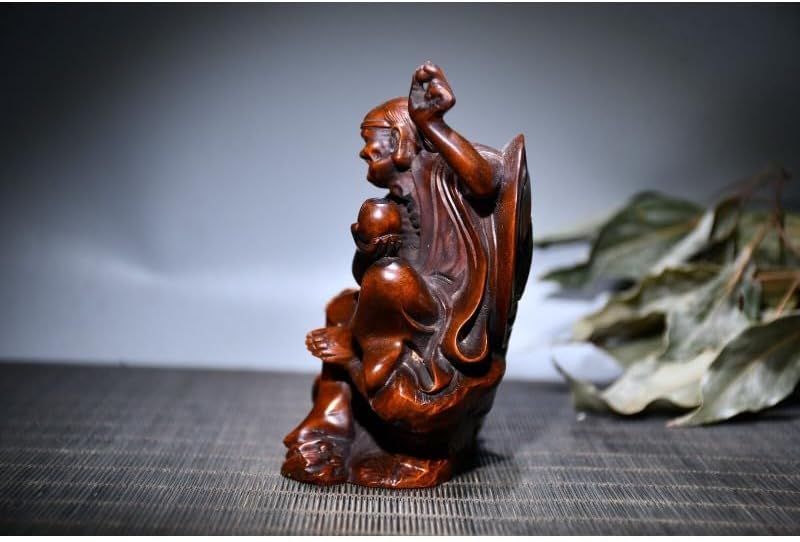 LimpaC Handmade Boxwood Buddha Meditating Statue
