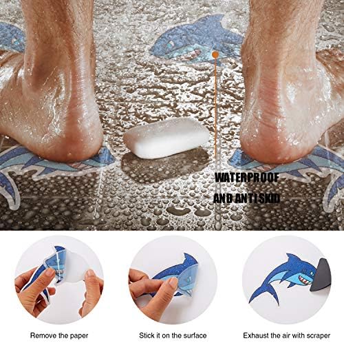 Secopad Non-Slip Shark Bathtub Stickers 20 PCS