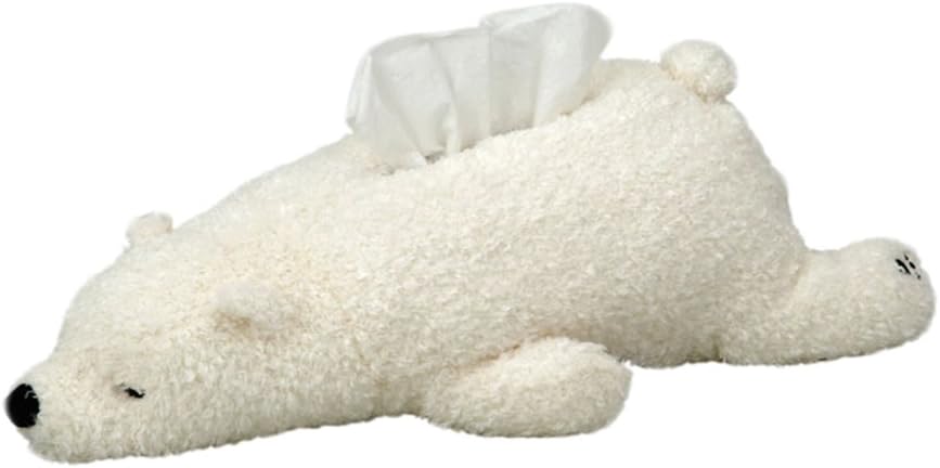CHOOLD Super Soft Plush Polar Bear Tissue Box Cover 1