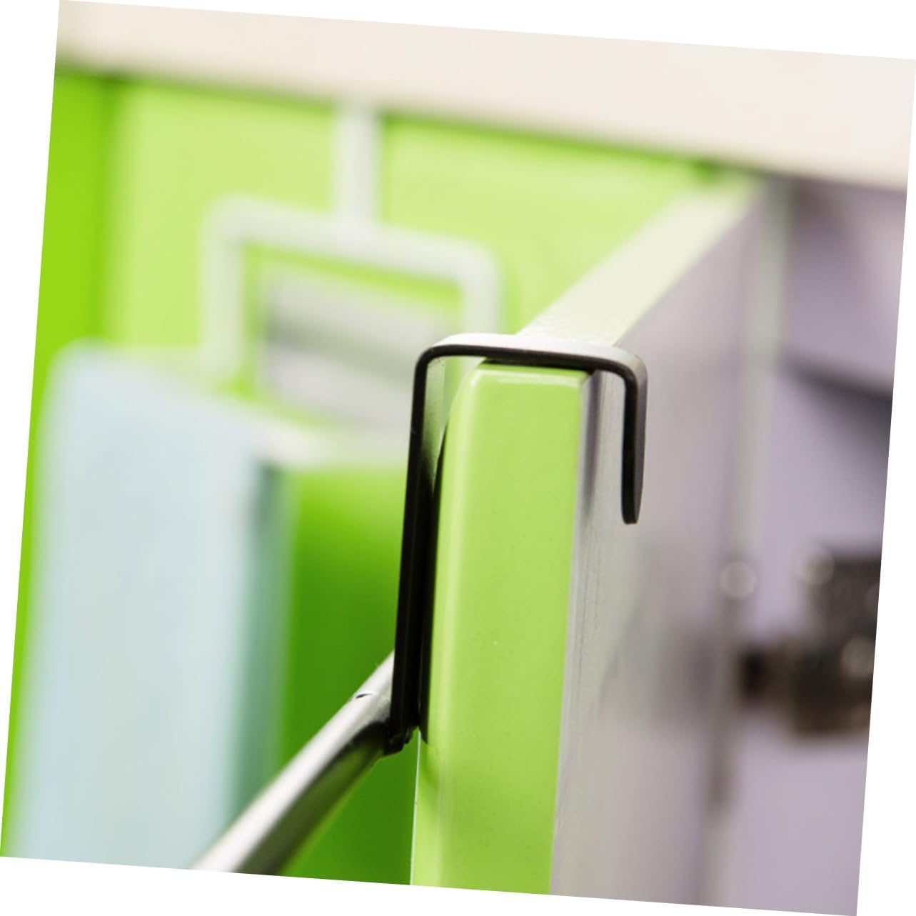 NUOBESTY 2Pcs No Perforation Towel Rack Black and White 1