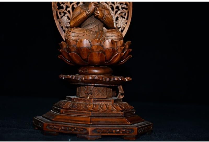 Handmade Boxwood Buddha Statues Decor