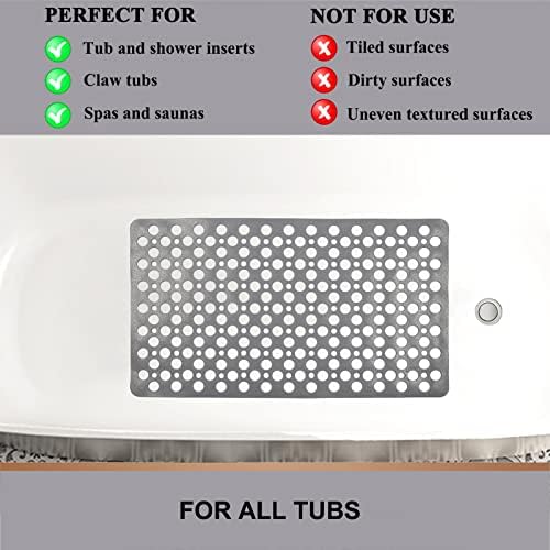 Sheepping Bath Mat for Tub 30x17 Non Slip Machine Washable