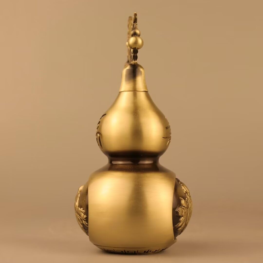 Julrybox Brass Gourd Feng Shui Charm Sculpture