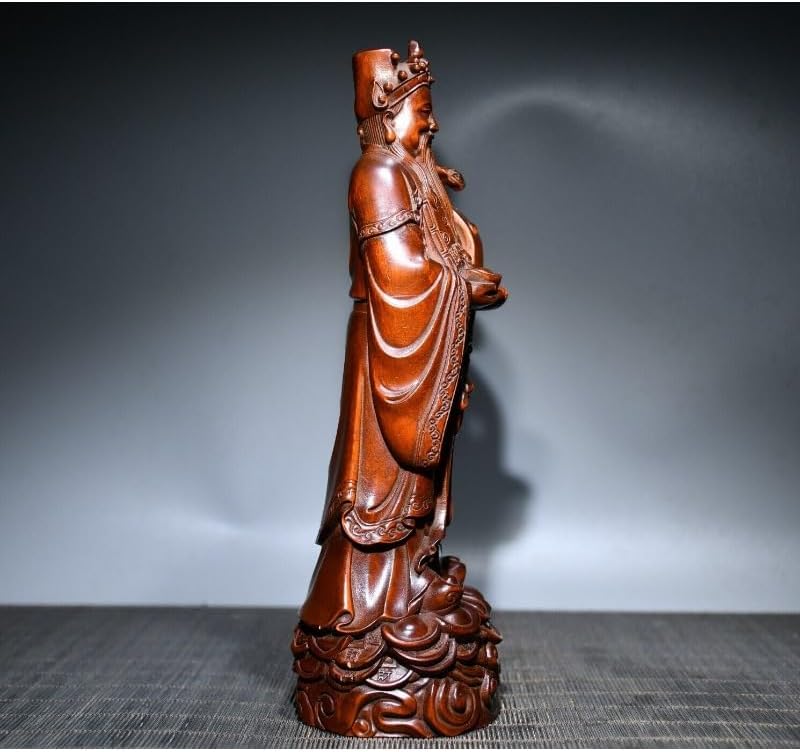 LimpaC Handcrafted Boxwood Wealth God Statue