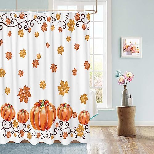 Vandarllin Fall Halloween Thanksgiving Shower Curtain Set