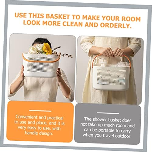 Portable Shower Storage Basket Organizer with Handles 1