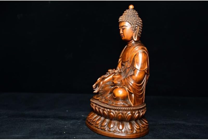 Handcrafted Boxwood Medicine Buddha Statue