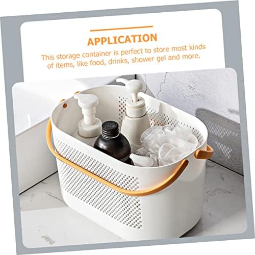 PERSELOSO Portable Plastic Shower Basket Organizer with Ventilation and Handle