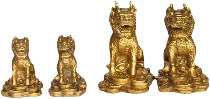 Usoway Copper Qilin Sculpture Collectible Decor Art