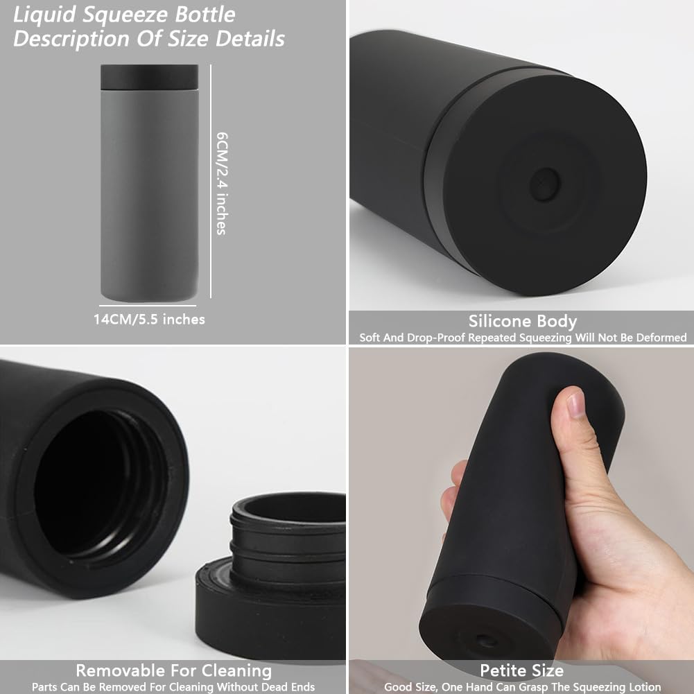 Chpbolly Silicone Dish Soap Dispenser - Leakproof Refillable Countertop Holder