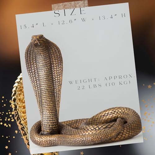 YouFine Bronze King Cobra Sculpture 134 Lifelike Statue 1