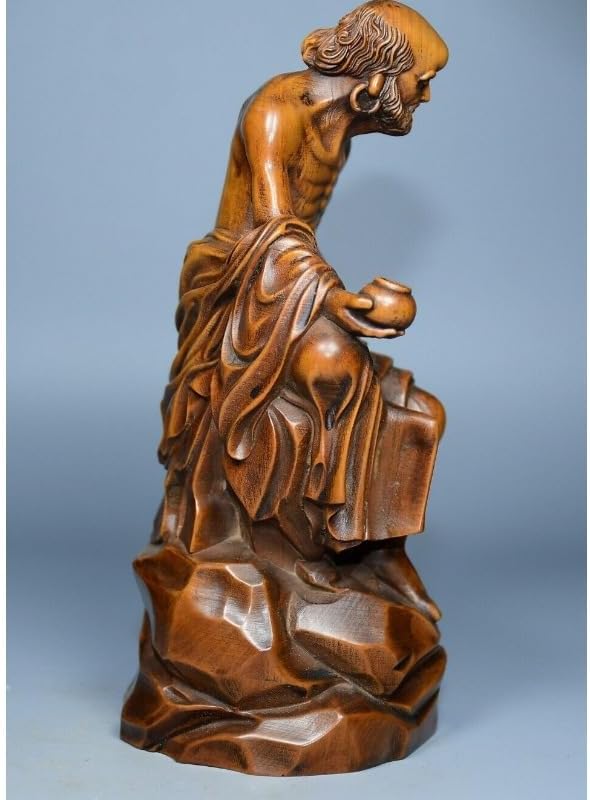 LimpaC Collection Mini Boxwood Luohan Statue 1