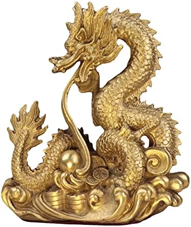 Usoway Copper Dragon Ornament with Sphere 15kg