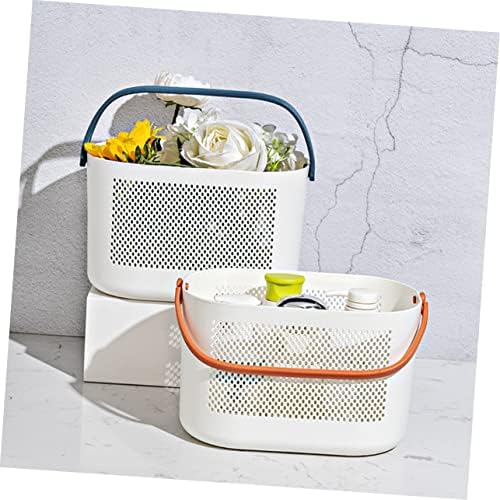 PERSELOSO Portable Plastic Shower Basket Organizer with Ventilation and Handle