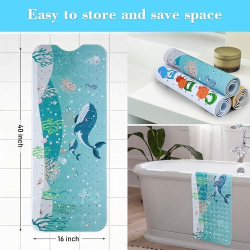Secopad Cartoon Baby Bath Mat with Suction Cups