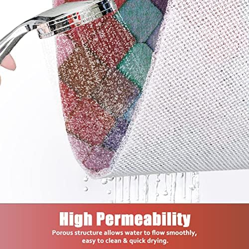 ZOESOE Non-Slip 32x32 Inch Shower Mat with Massage and Drainage