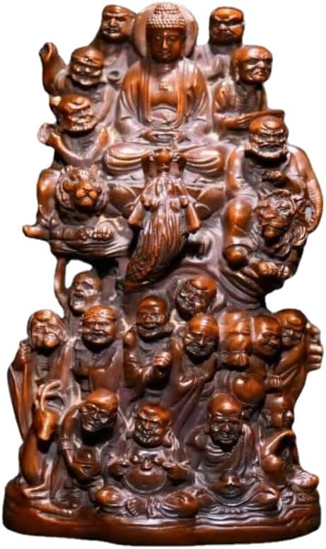LimpaC Collection Boxwood 18 Arhats Buddha Statue