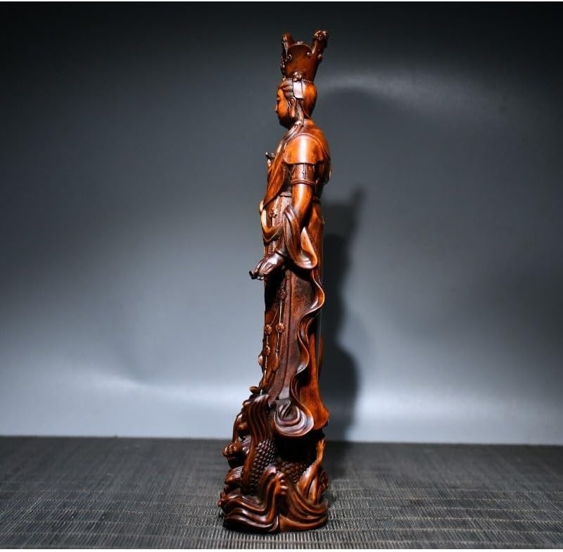 LimpaC Handcrafted Boxwood Guanyin Statue