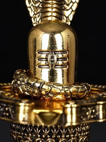 Exotic India Small Superfine Shiva Linga Brass Statue 1