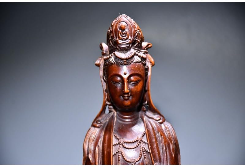 LimpaC Handmade Boxwood Guanyin Statue