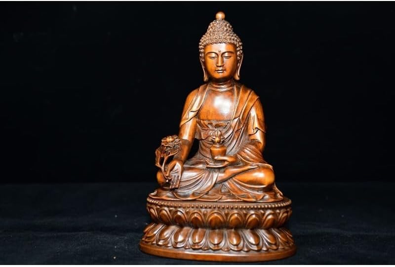 LimpaC Mini Boxwood Medicine Buddha Statue 1