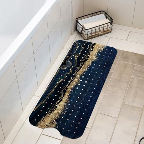LNOND Marble Bath Tub Mat Non Slip 40 X 16 Inch