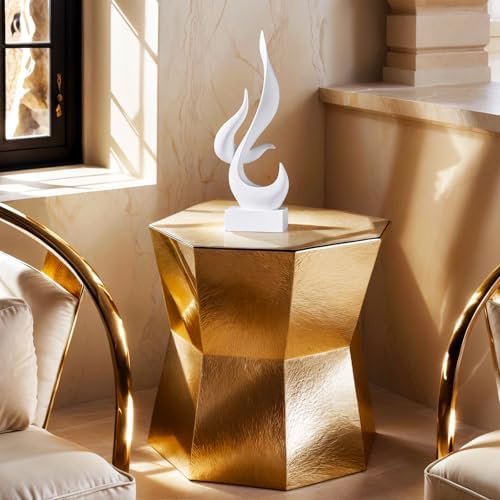 Dosker White Flame Sculptures Home Decor