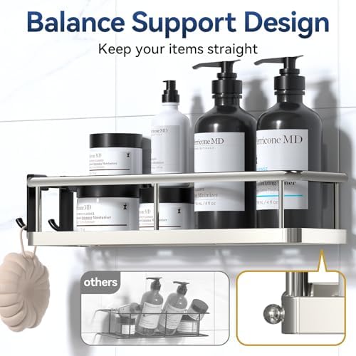 YASONIC 2 Pack Shower Caddy with Removable Hooks