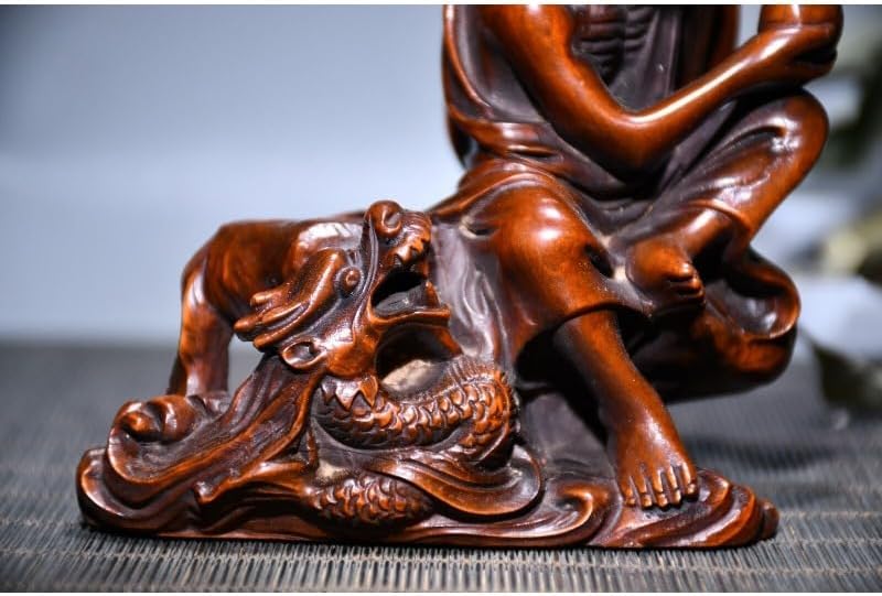 LimpaC Handmade Boxwood Buddha Meditating Statue