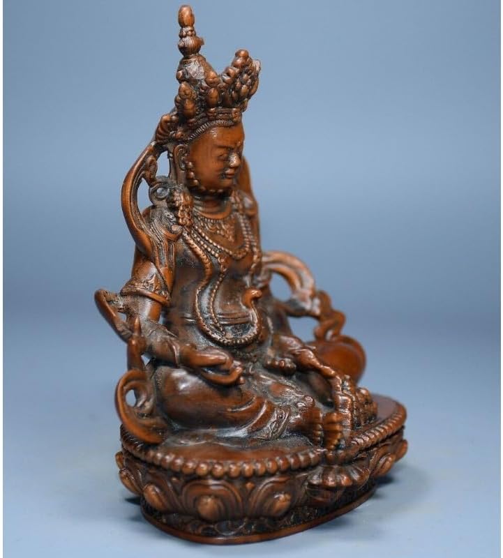 Handcrafted Boxwood Wealth God Statue for Home Decor