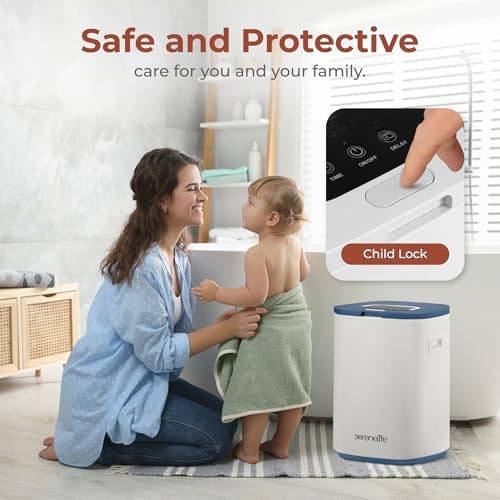 SereneLife Towel Warmer Bucket With Timer - 23L 2 Towels Blue
