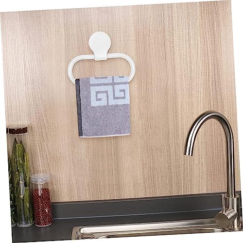 HOMSFOU Self Adhesive Towel Rack Pink Durable No Drill