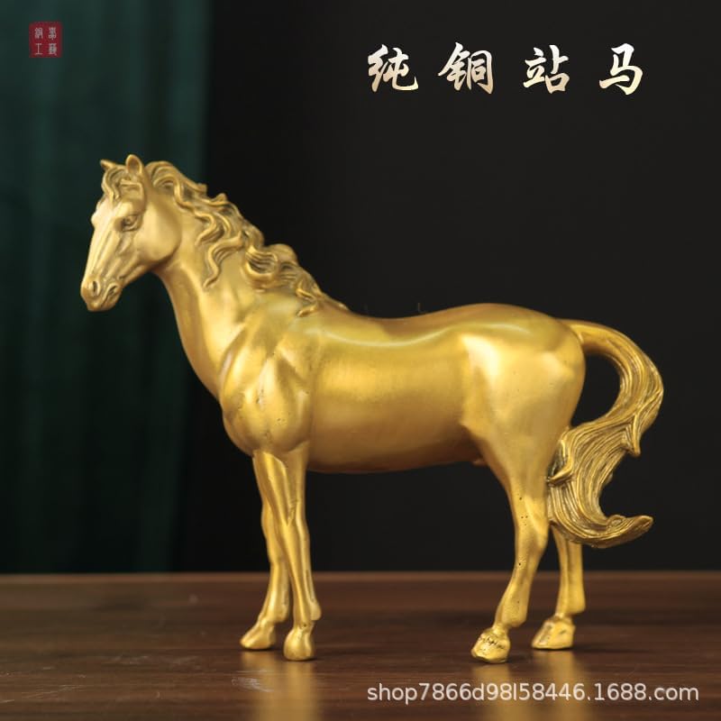 Usoway Brass Horse Statue for Home Decor