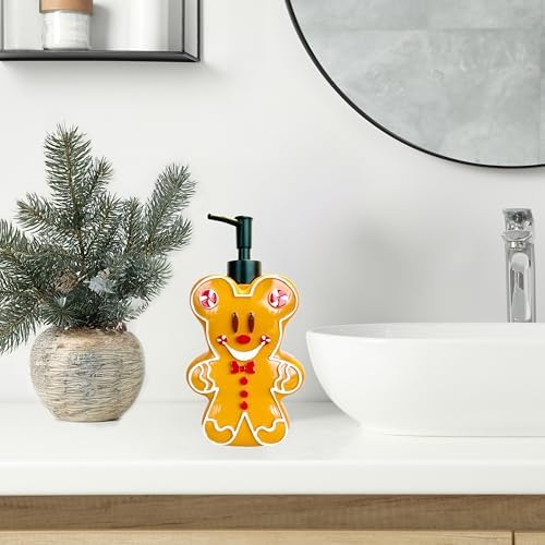 Jay Franco Disney Mickey Mouse Lotion Dispenser - Brown Resin Gingerbread Soap Holder