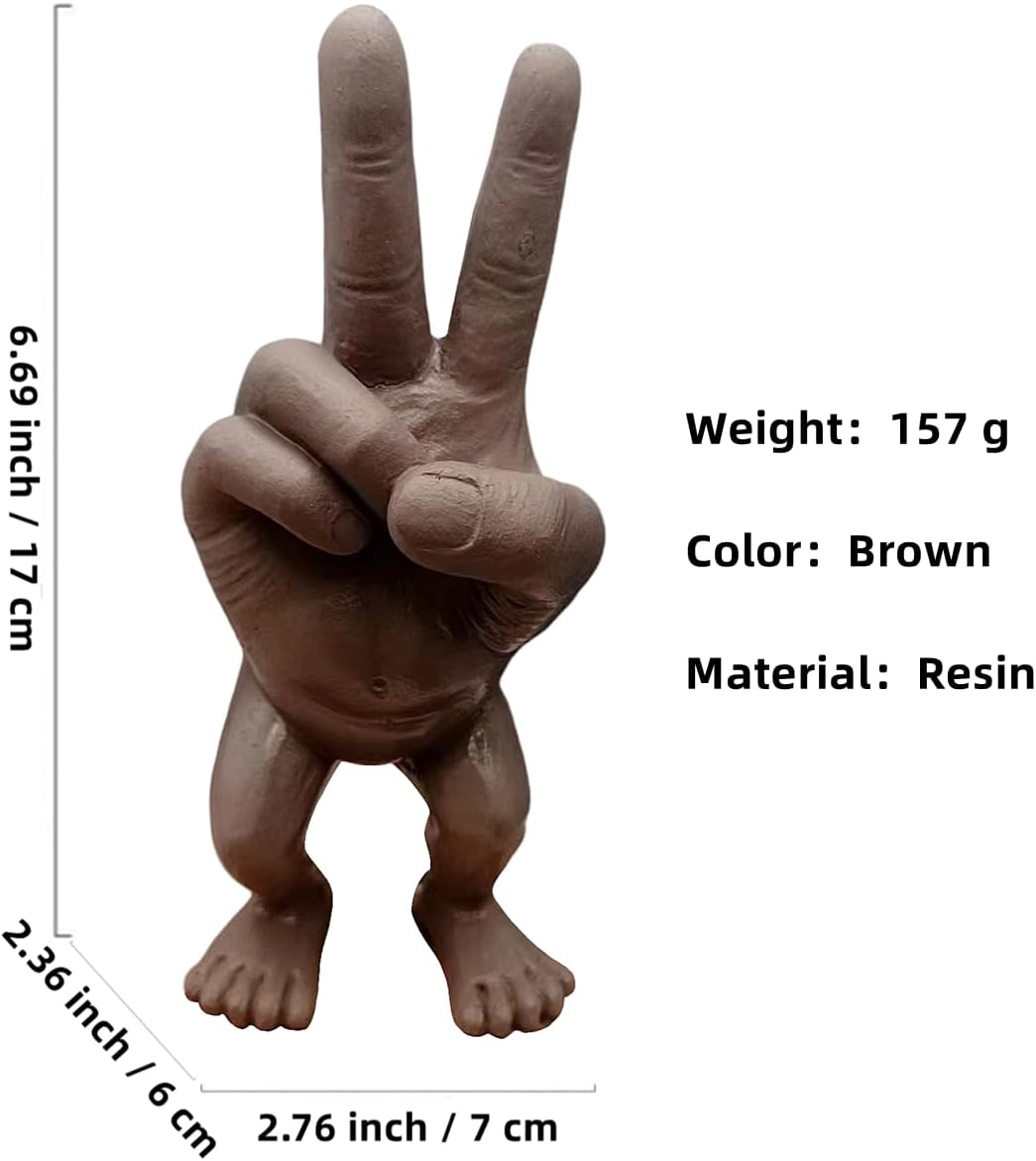 Scissor Hand Figure Statue 3D Resin Home Decor