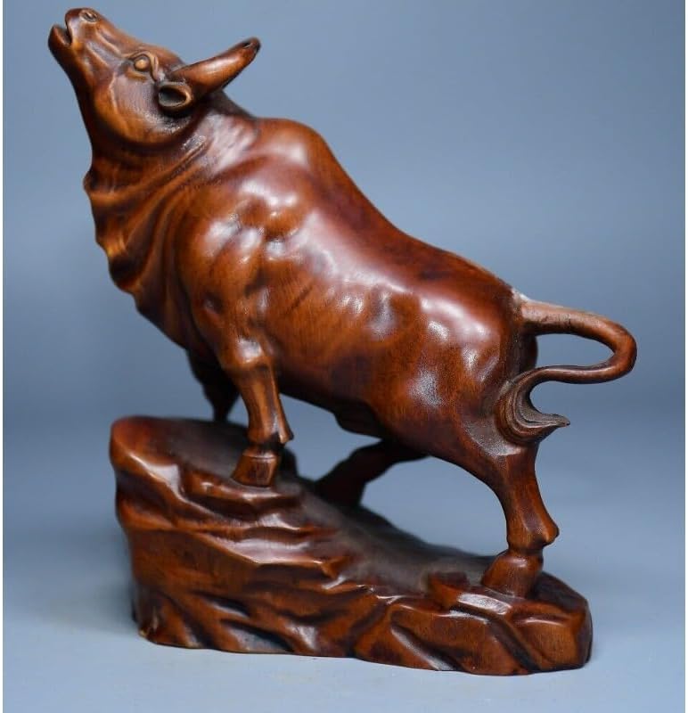 LimpaC Collection Boxwood 12 Zodiac Ox Statues Handcrafted
