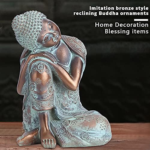 Hand Painted Buddha Statue Southeast Asian Style Decor