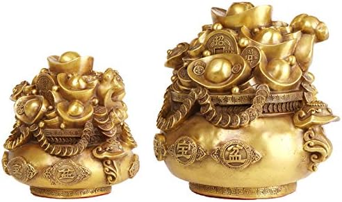 Usoway Large Gold Coin Pu Jubei Pot Decor Item
