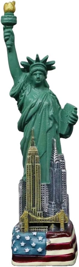 Statue of Liberty 3-Pack Replica NYC Skyline Flag Base
