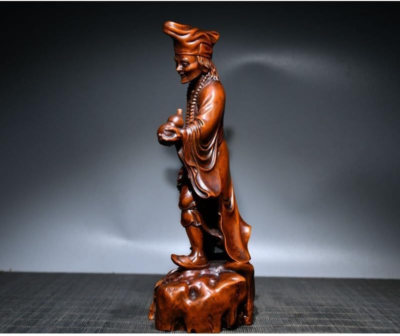 LimpaC Handmade Boxwood Buddha Statue Decor