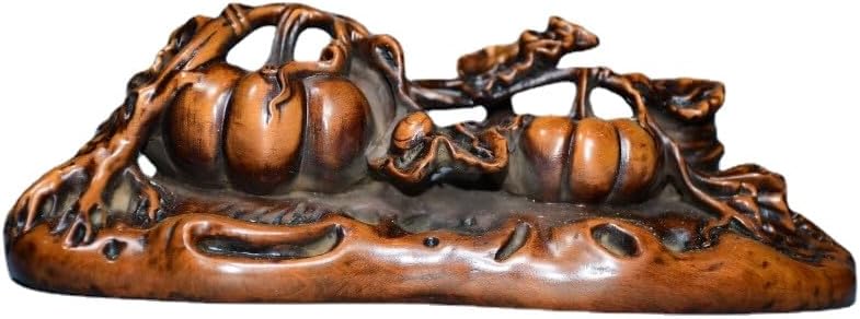 LimpaC Handcrafted Boxwood Pumpkin Branch Statue