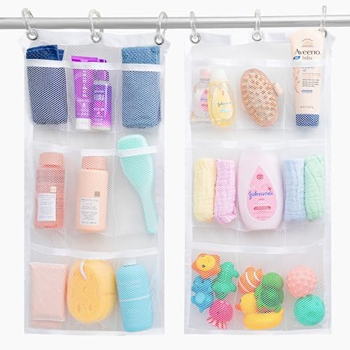 Handy Laundry 2-Pack Shower Organizer with 9 Pockets 1