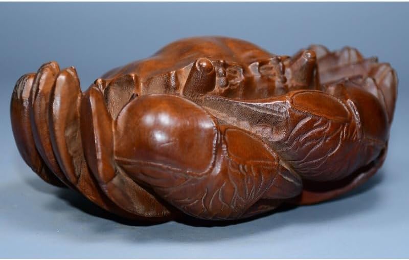 Lovable Mother Crab Statue - Handcrafted Boxwood Decor