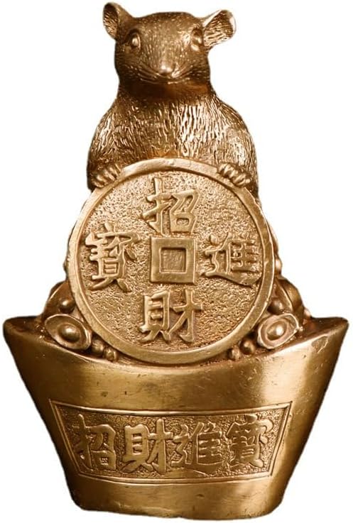 Usoway Copper Mouse Figurine Collectible Ornament