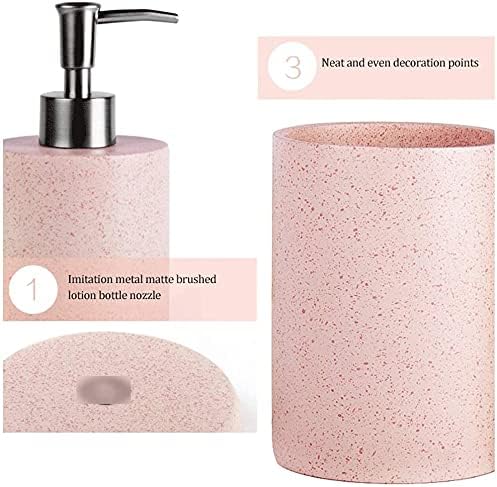 INKTUS 4-Piece Resin Bathroom Dispenser Set 1